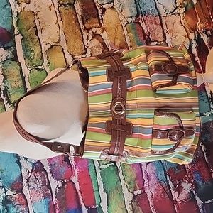 💋Vintage Sag Harbor Large Over Shoulder Bag Stripes